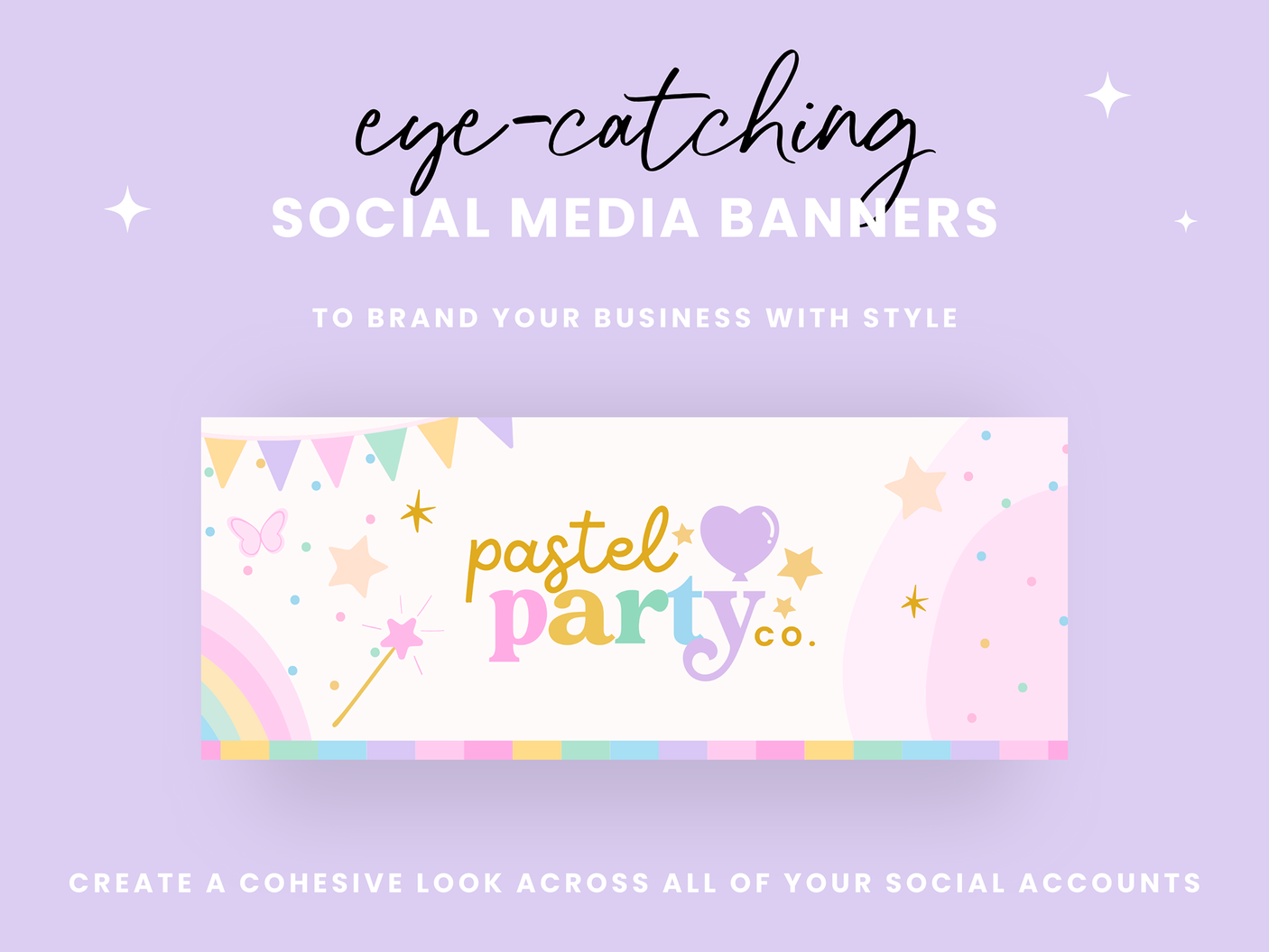 Pastel Party Social Media Banners