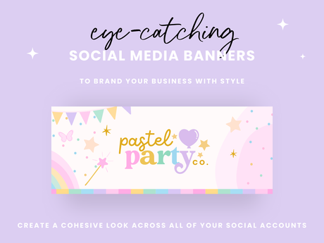 Pastel Party Social Media Banners