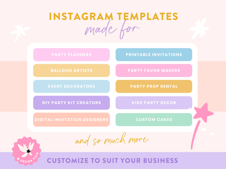 Pastel Party Instagram Templates