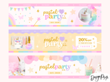 Pastel Party Etsy Banner Templates