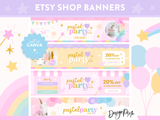 Pastel Party Etsy Banner Templates