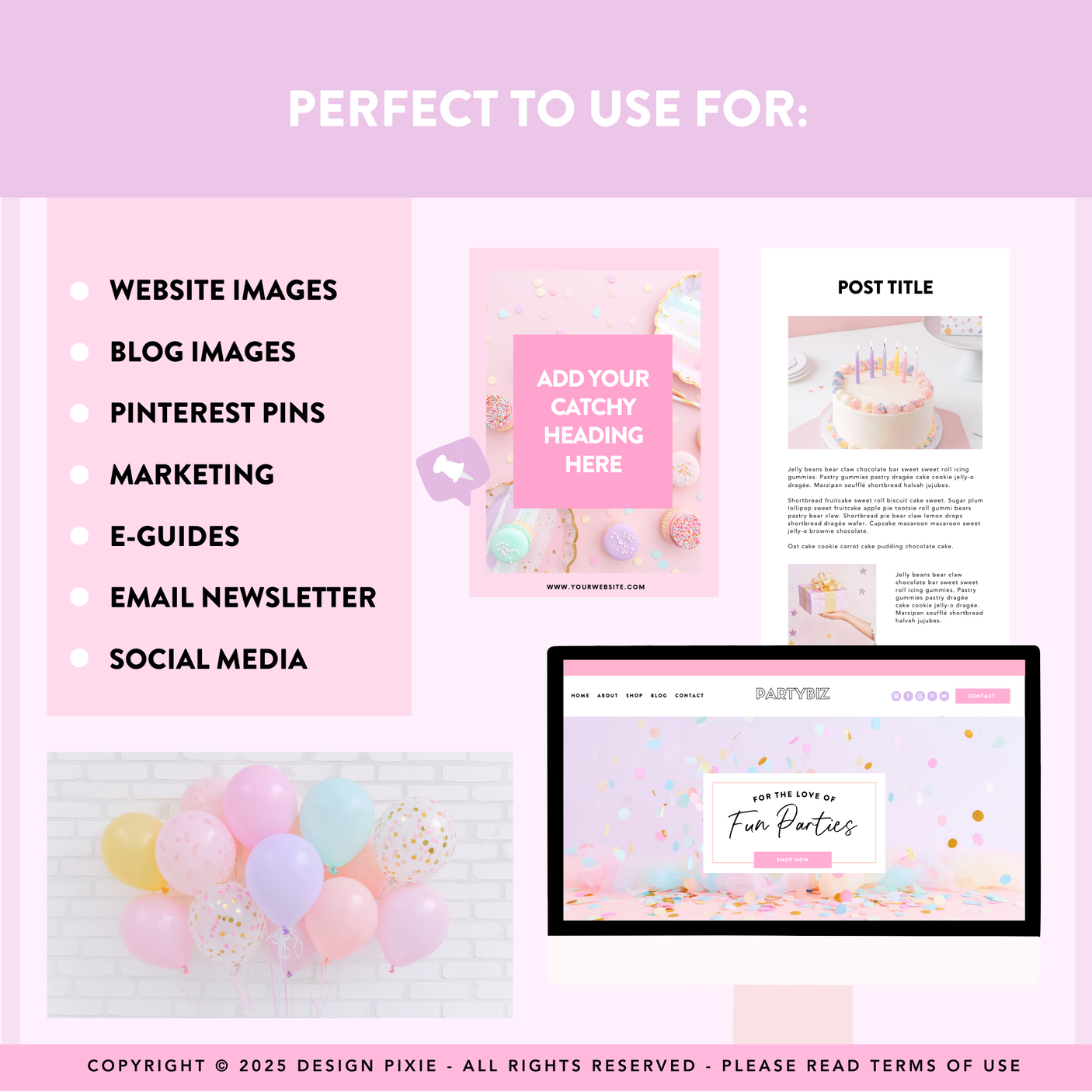 Pastel Party Stock Photos