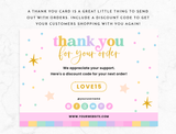 Pastel Party Thank You Card Template