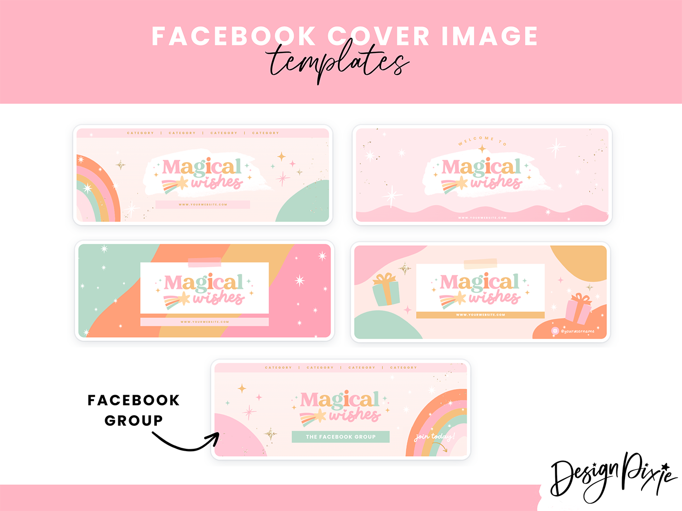 Magical Wishes Social Media Banners - Design Pixie