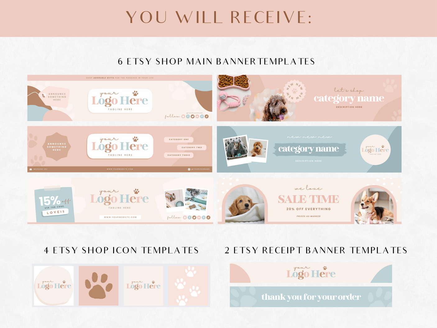 Simply Pawfect Etsy Shop Kit - Design Pixie