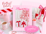 Pink Red Christmas Instagram Templates