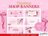 Pink Christmas Shopify Banner Templates