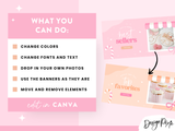 Pink Christmas Shop Banner Templates