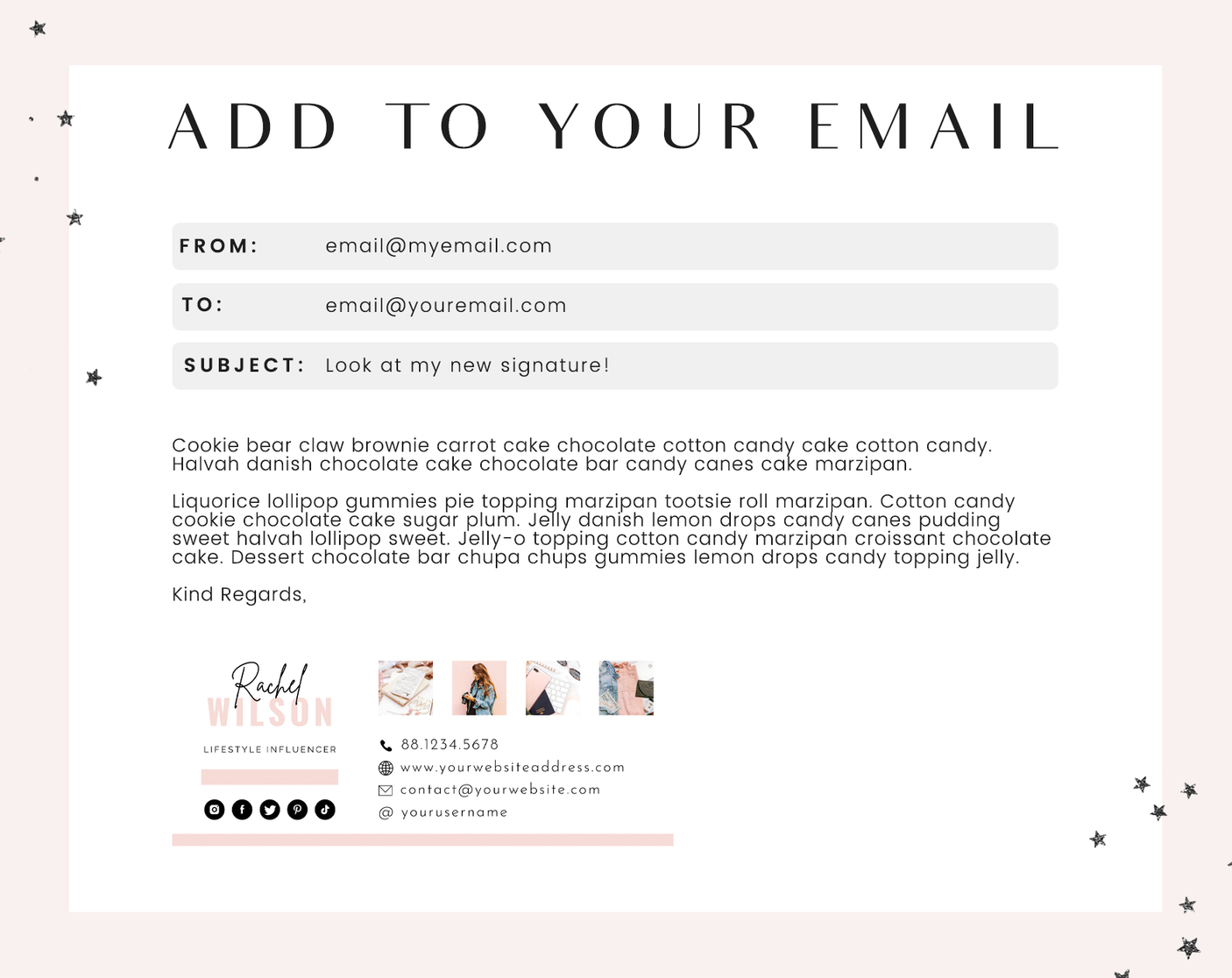 Rachel Email Signature Template - Design Pixie