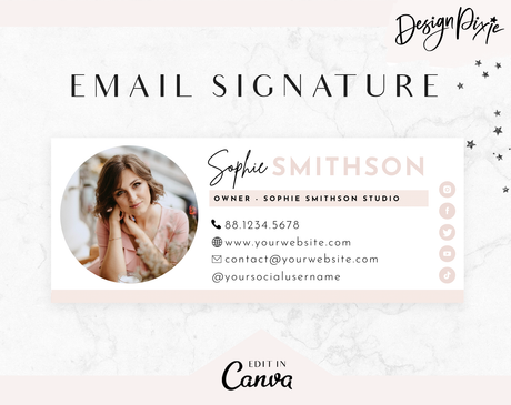 Sophie Email Signature Template - Design Pixie