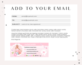 Pink Email Signature Template - Design Pixie