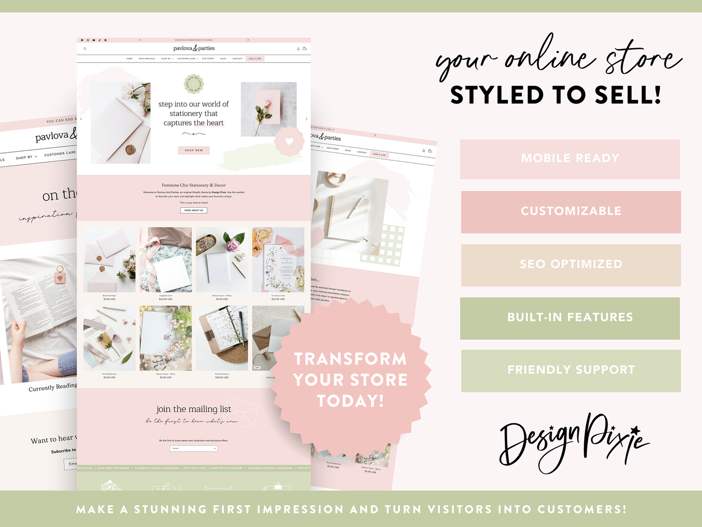 Pavlova And Parties Shopify Theme