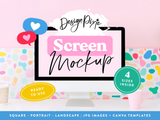 Bright Rainbow iMac Mockup