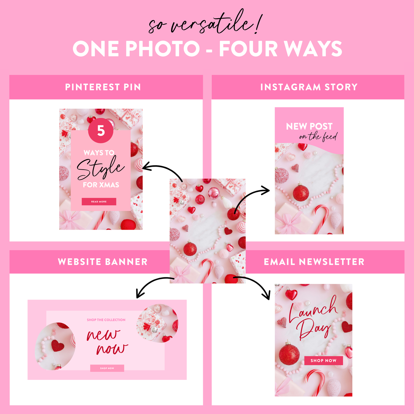 Pink Christmas Stock Photos