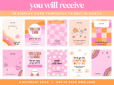 Pink Retro Display Card Templates - Design Pixie