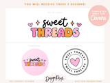 Pink Retro Logo Template - Design Pixie