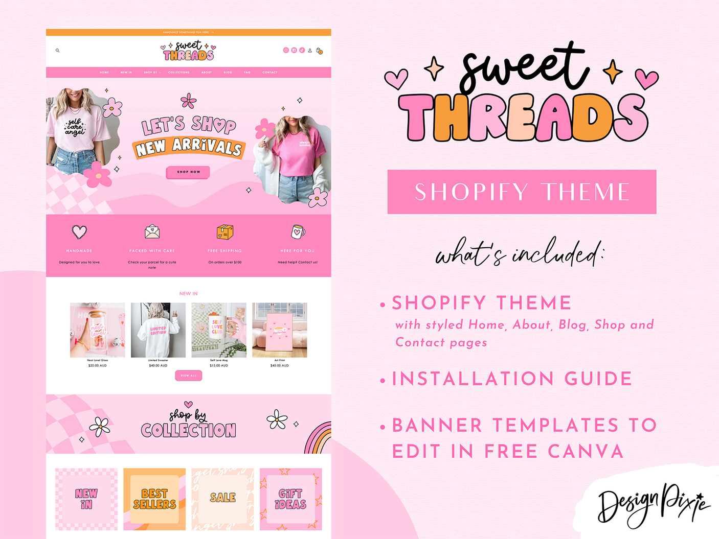 Sweet Threads Shopify Theme - Design Pixie