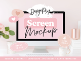 Blush Pink iMac Desk Mockup