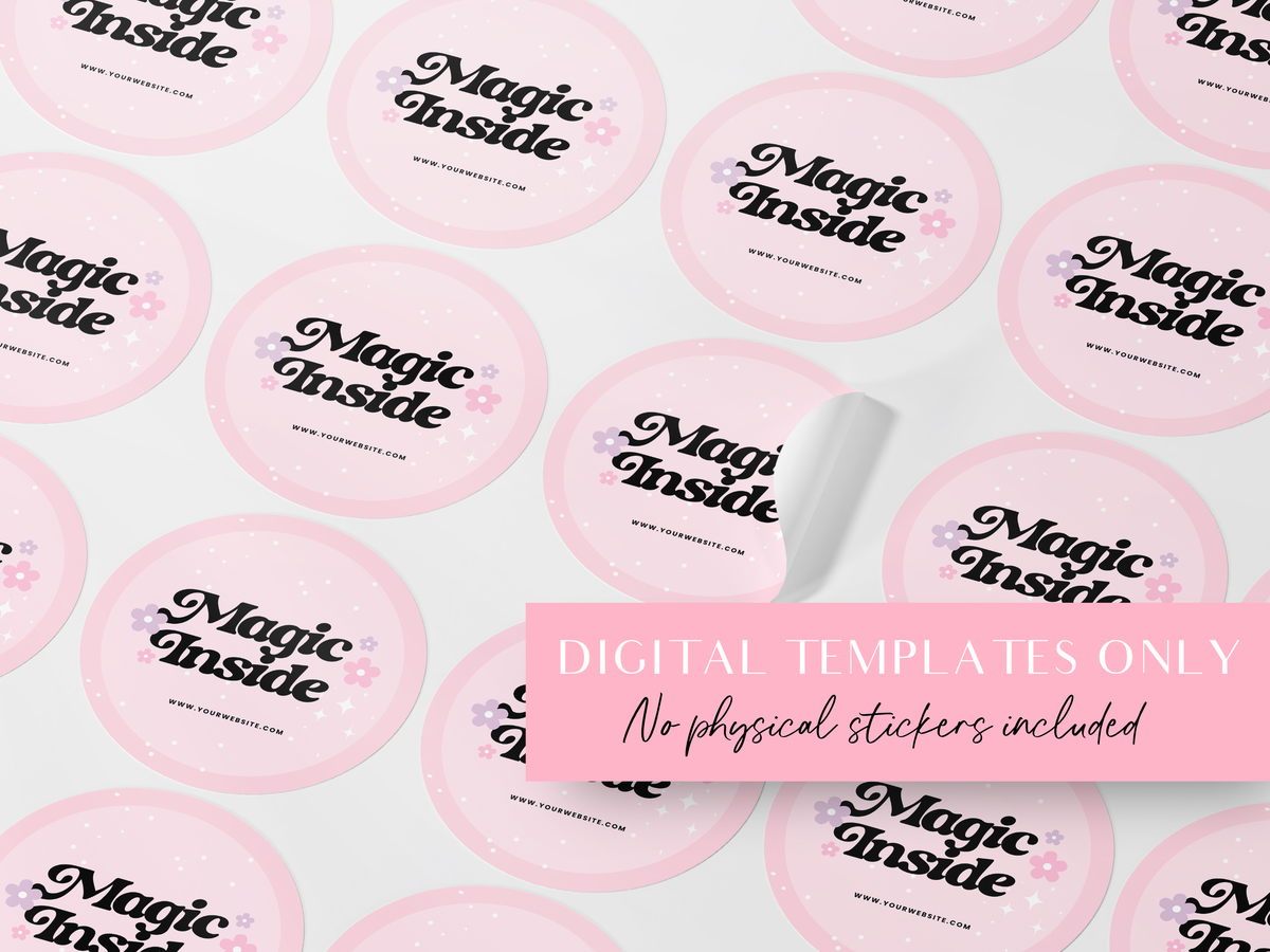 Pink Background With Design Sticker Pink Sticker Templates – Design Pixie