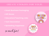 Pink Retro Sticker Templates - Design Pixie