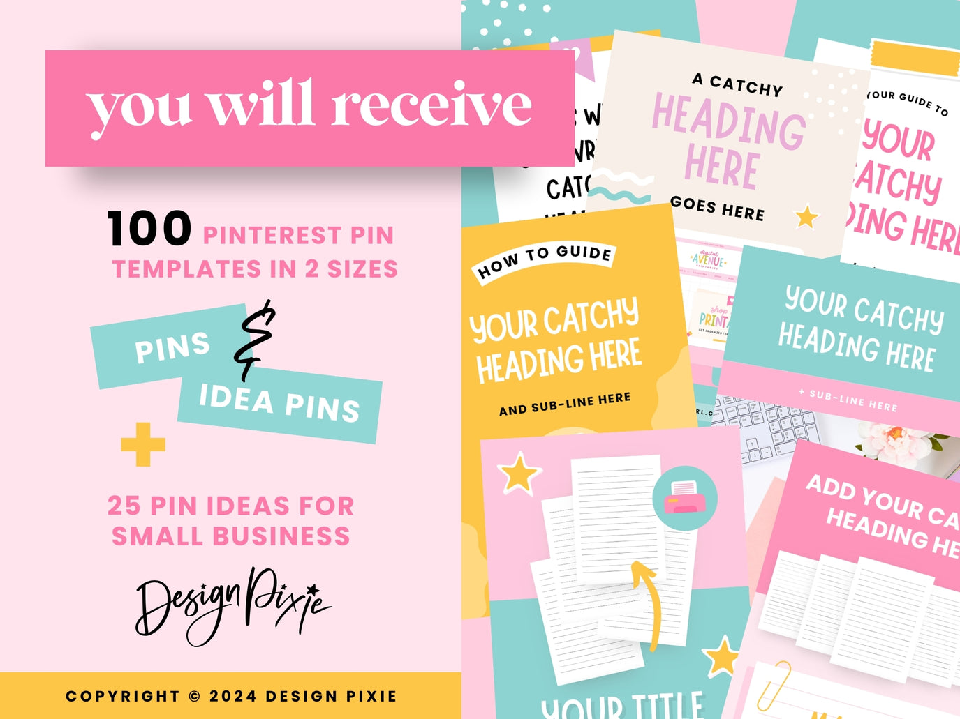 Pinterest Templates for Digital Products | Canva-Editable Designs ...