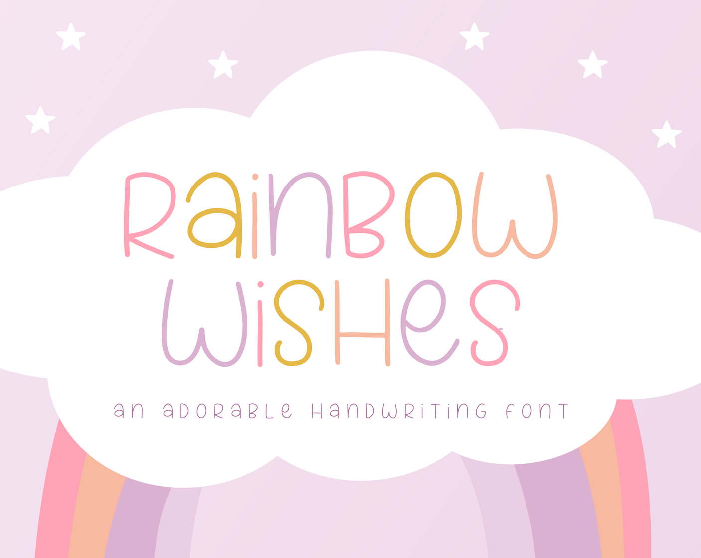 Rainbow Wishes Font - Design Pixie