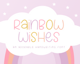 Rainbow Wishes Font - Design Pixie