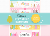 Playful Christmas Etsy Shop Banner Templates