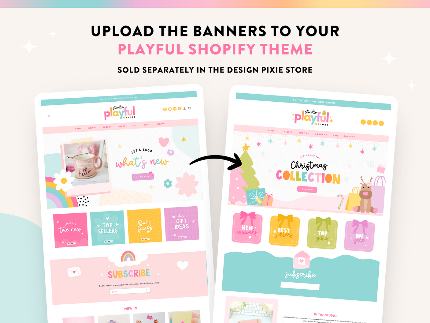 Playful Christmas Shopify Banner Templates