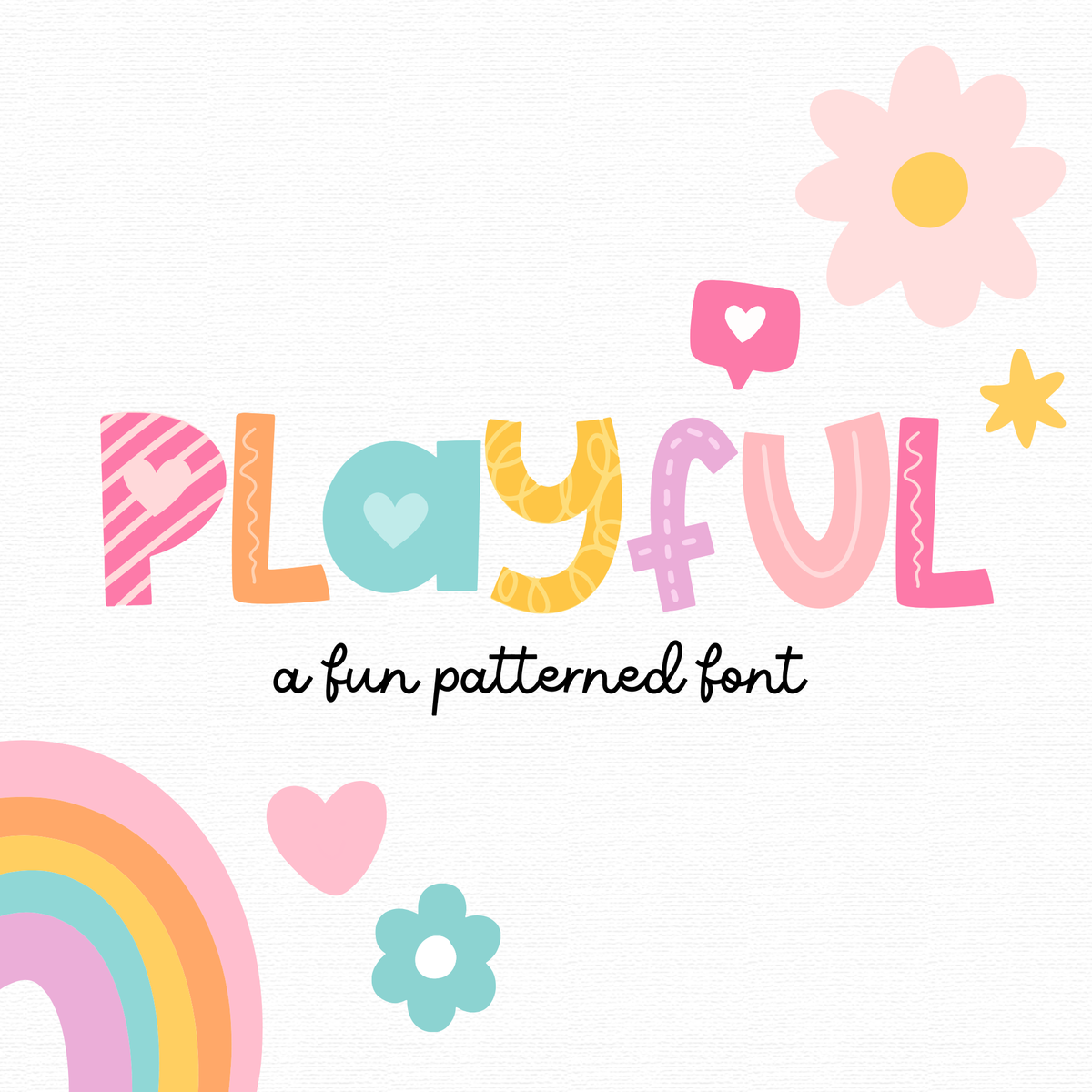 Playful Font - Fun Pattern Decorative Typeface – Design Pixie