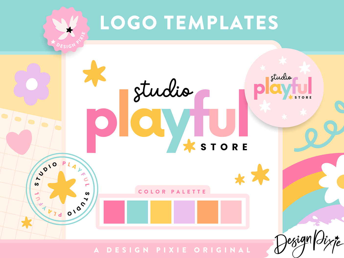 Rainbow Logo Design Template