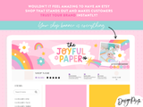 Playful Rainbow Etsy Shop Banner Templates