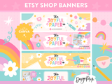 Playful Rainbow Etsy Shop Banner Templates