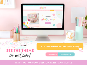 Playful Shopify theme with a fun rainbow design for your online store