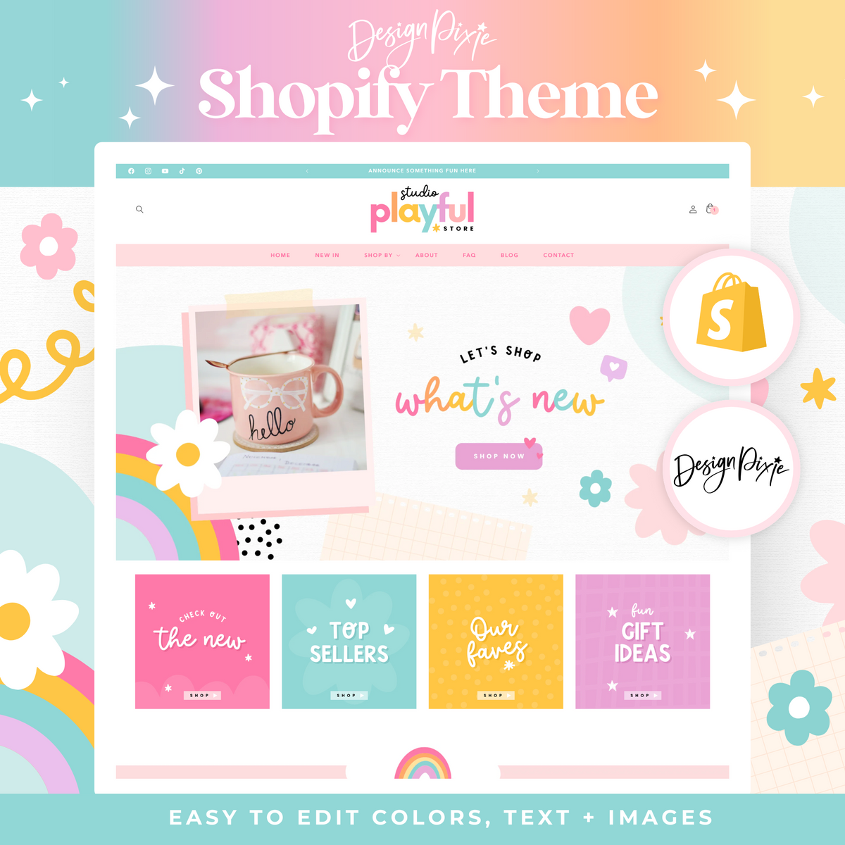 Playful Rainbow Shopify Theme – Design Pixie
