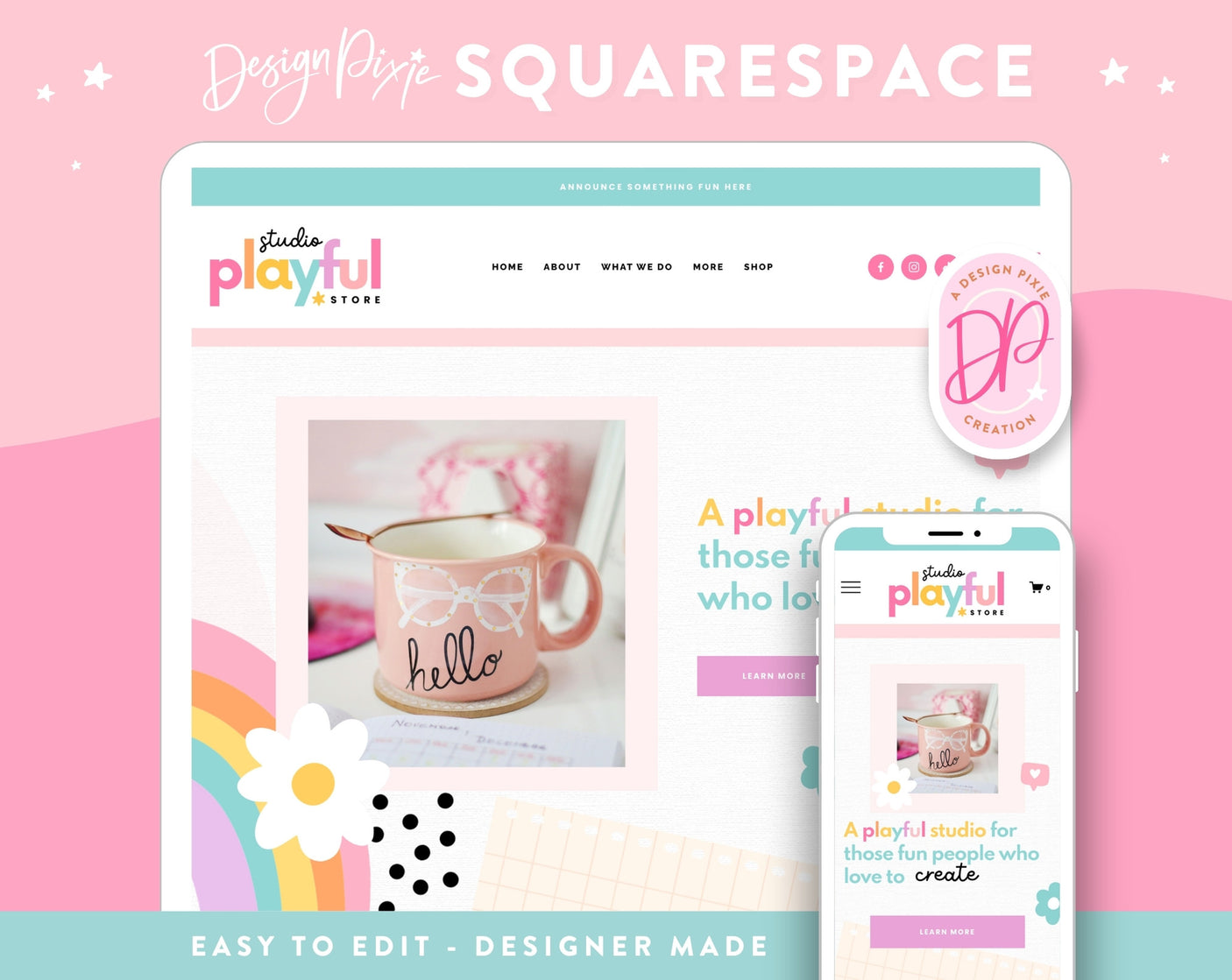 Playful Squarespace Template