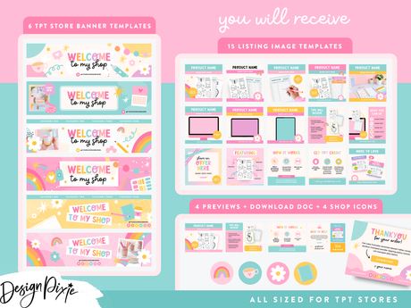 Playful TPT Store Banner Templates