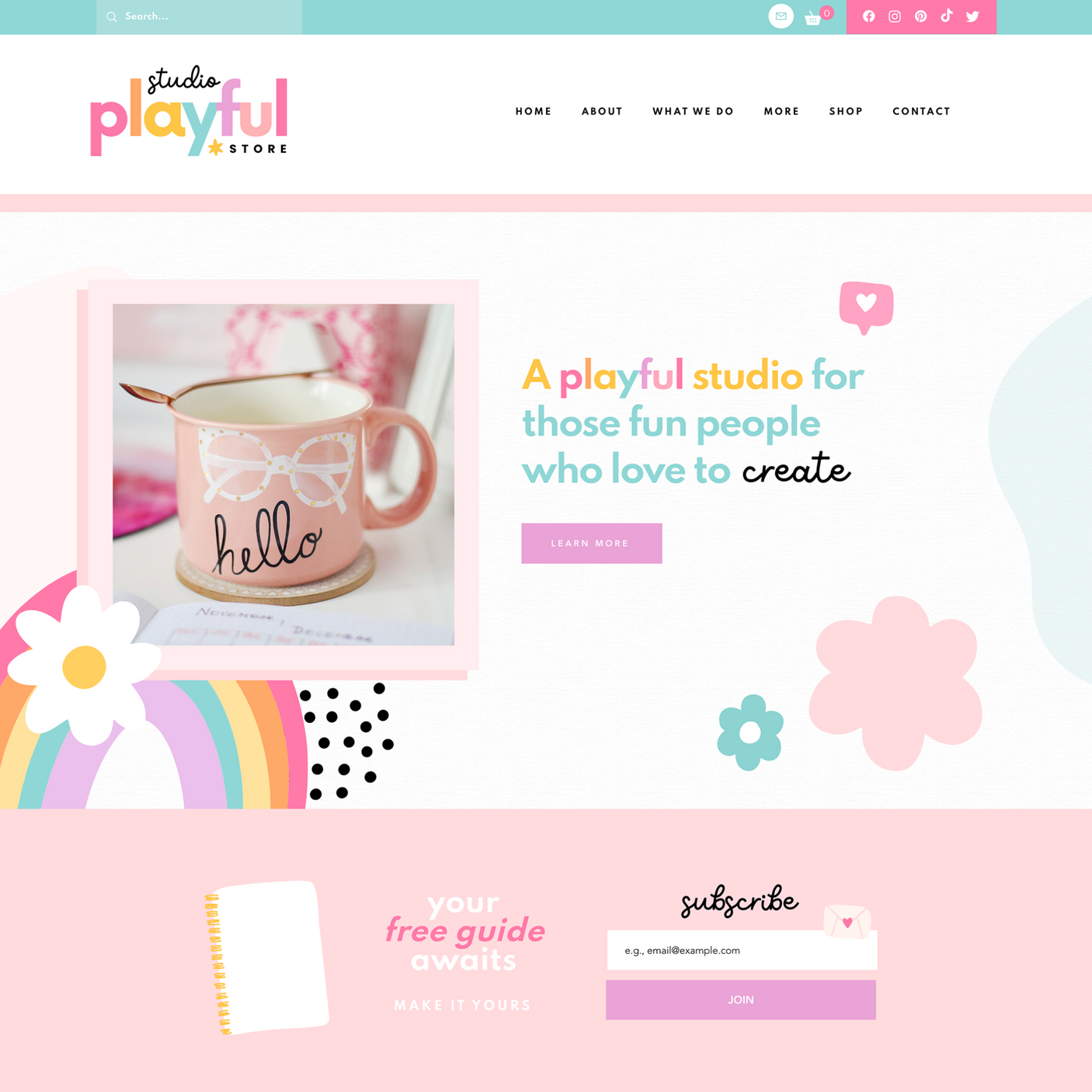 Playful Wix Template - Design Pixie