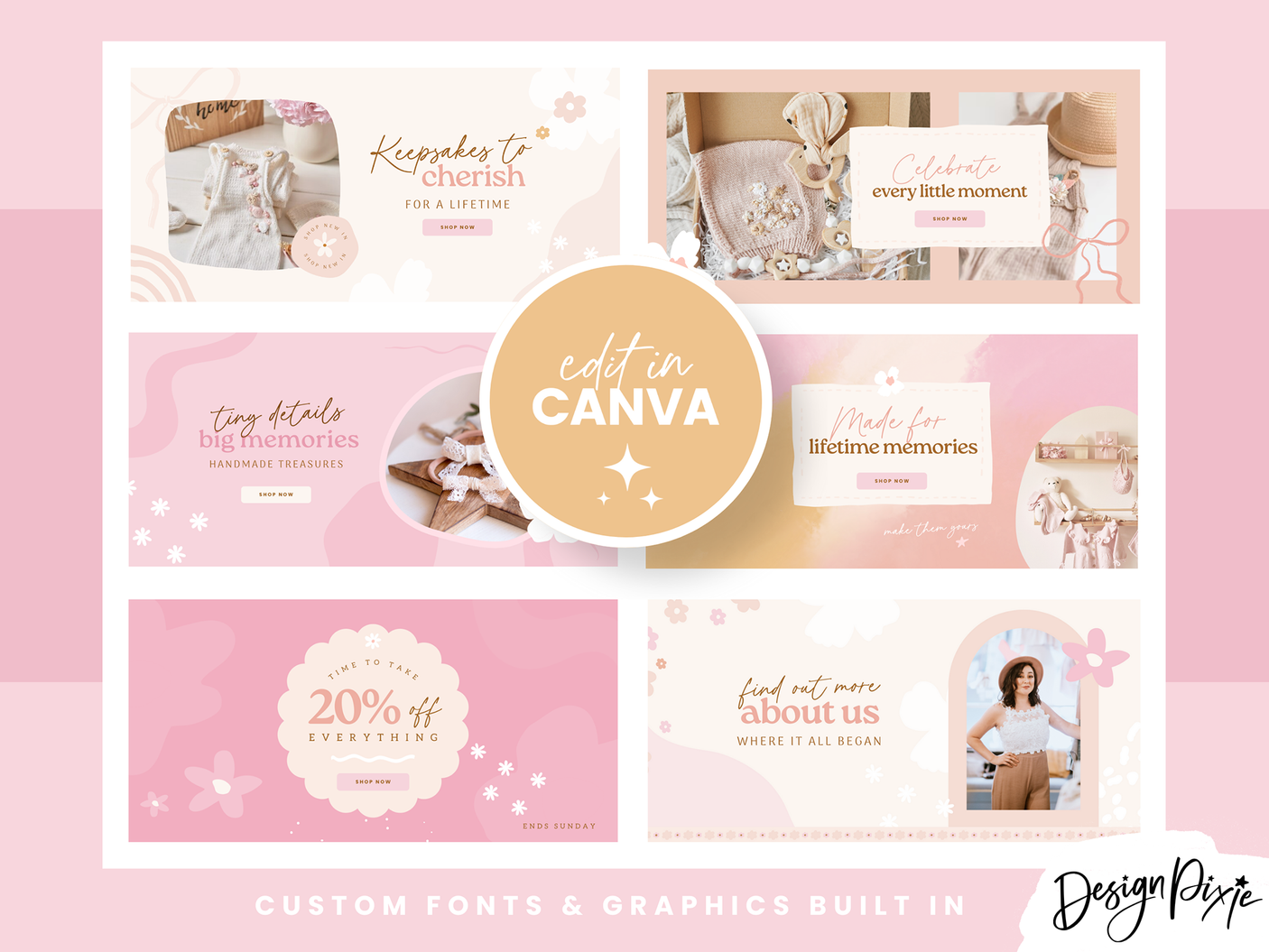 Pretty Boho Shopify Banner Templates