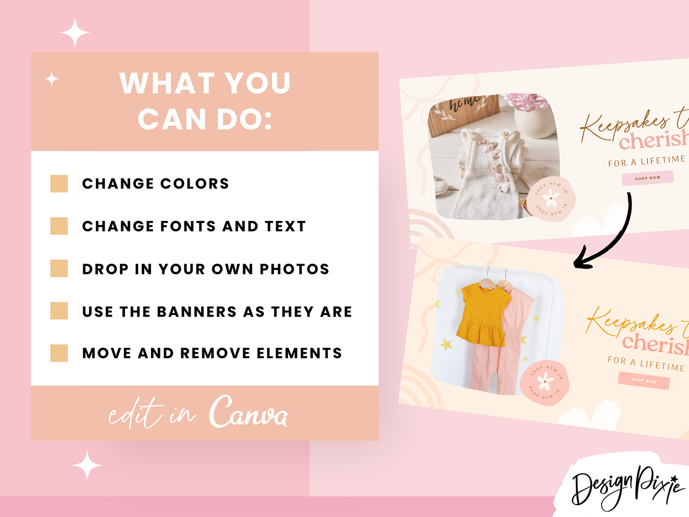 Pretty Boho Shopify Banner Templates