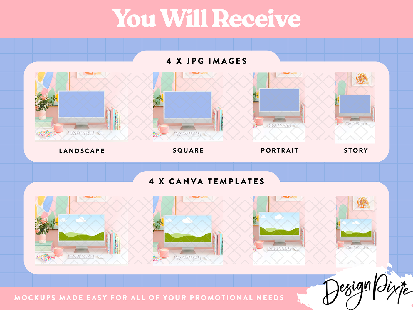 Bright Creative Workspace Mockup