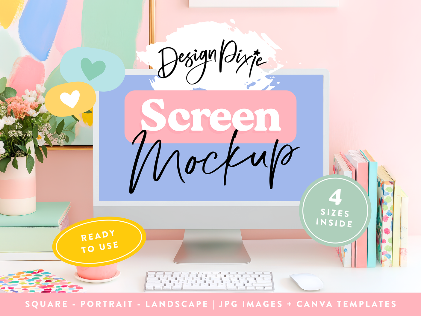Bright Creative Workspace Mockup