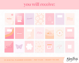 Digital Planner Covers - Pink Patterns - Design Pixie