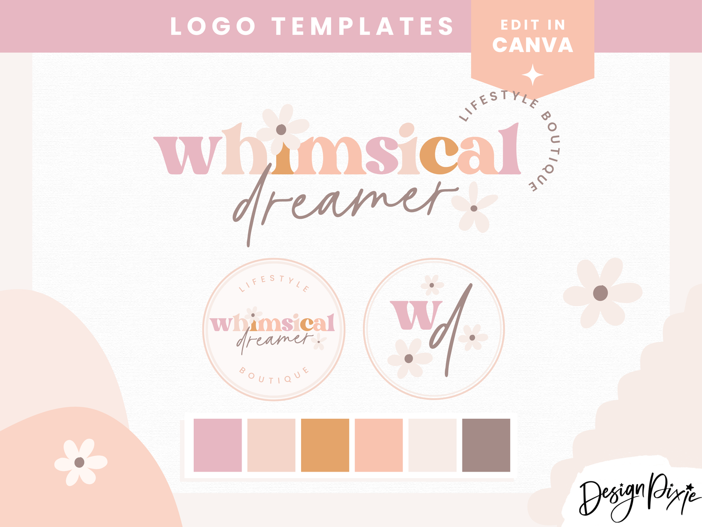 Whimsical Dreamer Logo Template - Design Pixie