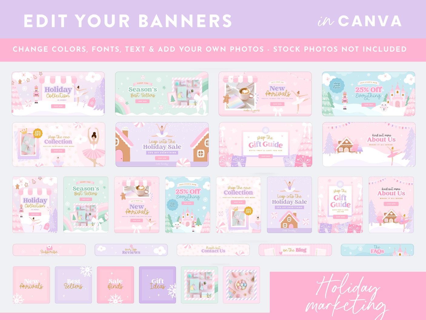 Fairytale Christmas Shop Banner Templates