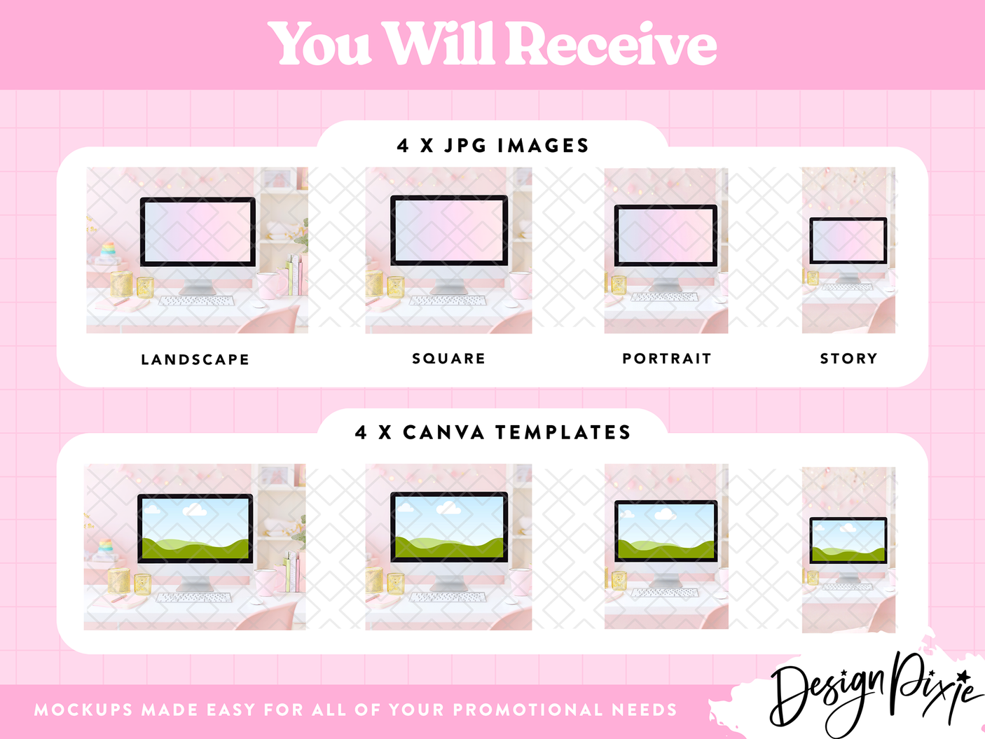 Pastel iMac Mockup