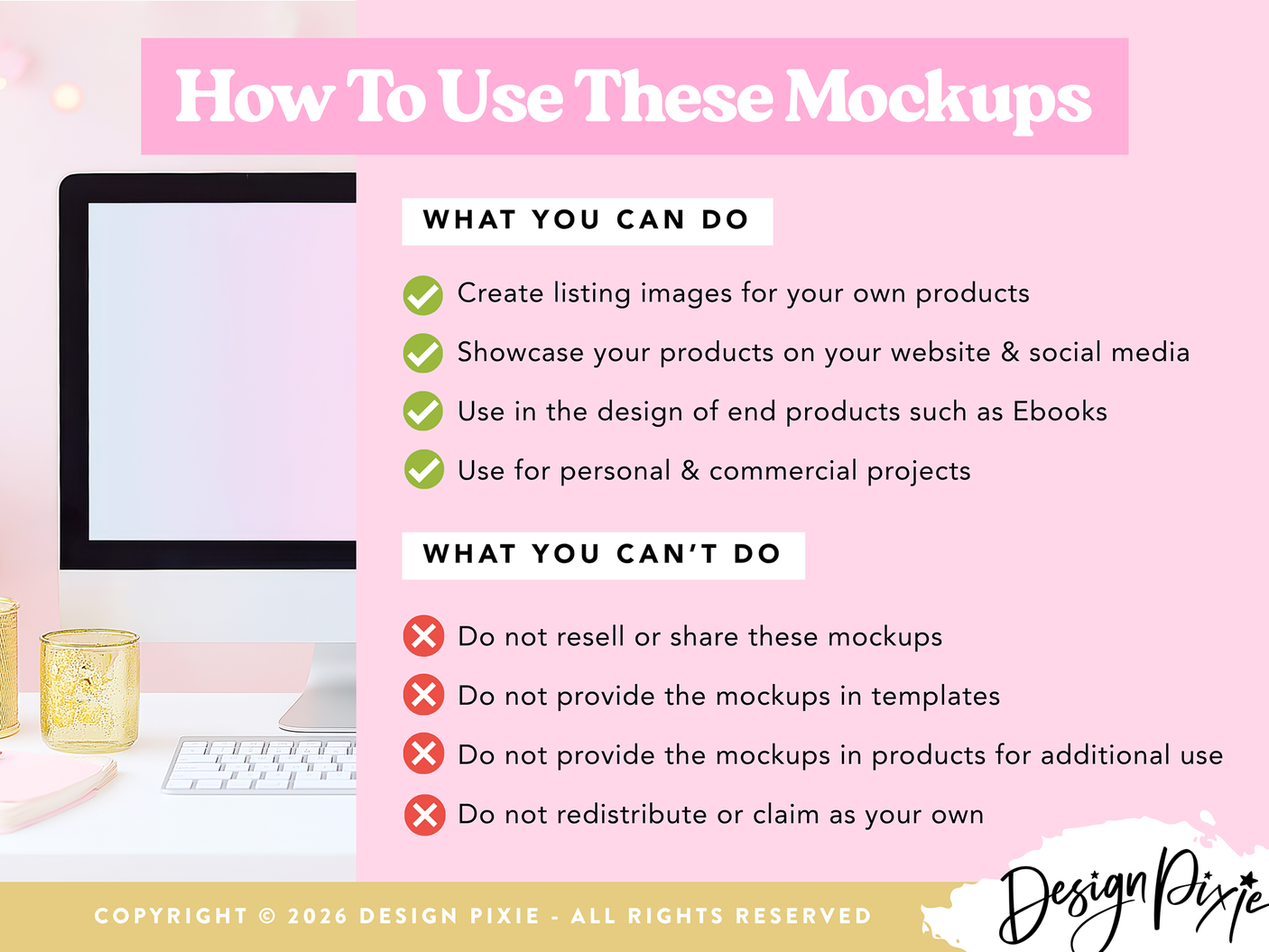 Pastel iMac Mockup