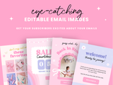 Girly Pink Email Marketing Templates