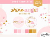 Shine Angel Logo Template - Design Pixie