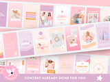 Pretty Pink Purple Instagram Templates